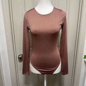 Aeropostale Long Sleeve Bodysuit - Brown